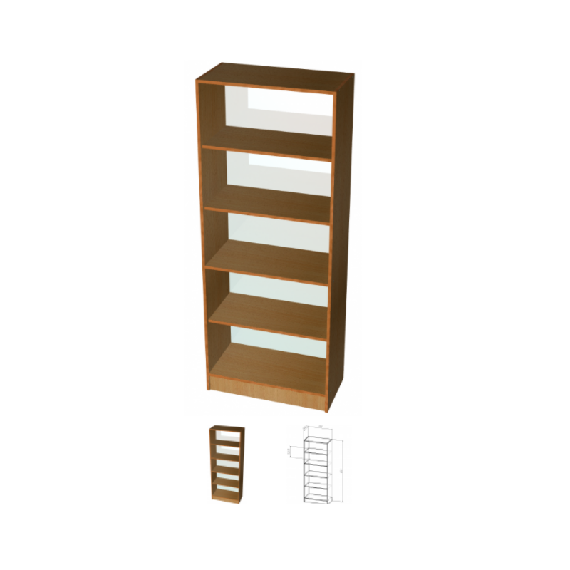 Шафа книжкова ЛУЧ (61323), відкрита, ЛДСП, 800х380х2000мм